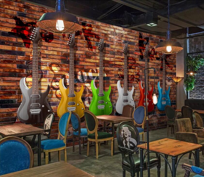 3D Six Guitars 570 Wall Murals