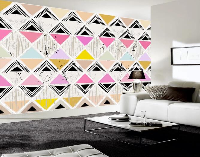3D Bright Triangle 355 Wall Murals