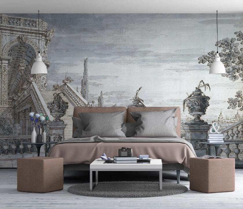 3D Western Style Building 551 Wall Murals