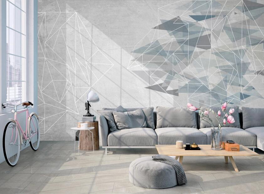 3D Light Triangle 550 Wall Murals