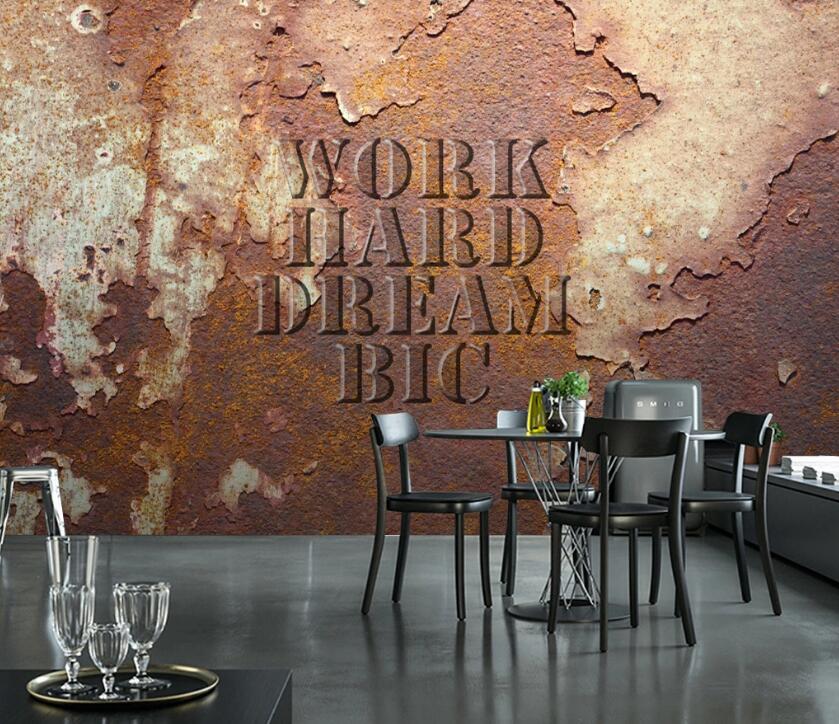 3D Rusty Letters 533 Wall Murals