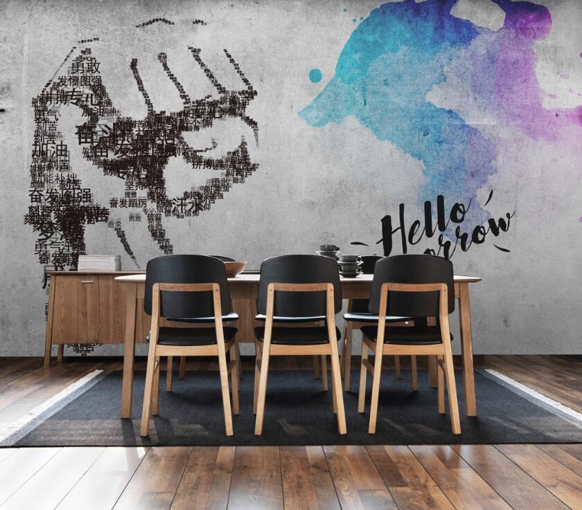 3D Text Pattern 524 Wall Murals