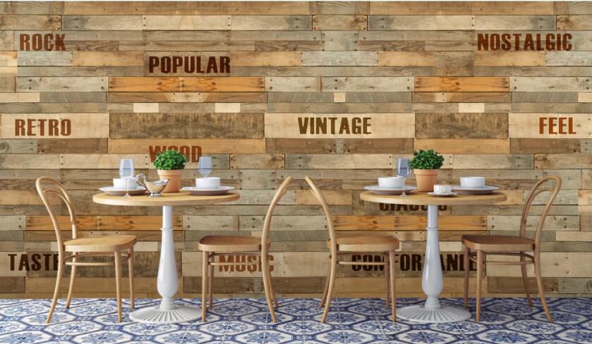 3D Wood Grain Letters 522 Wall Murals