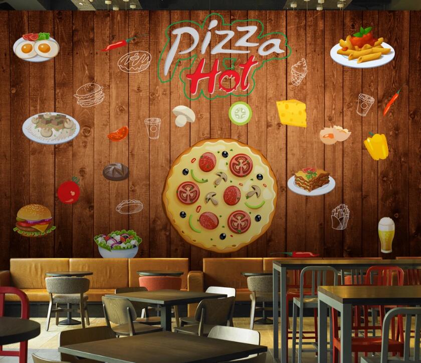 3D Pizza Stickers 511 Wall Murals