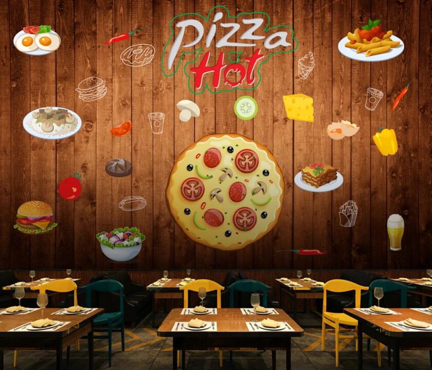 3D Pizza Stickers 511 Wall Murals