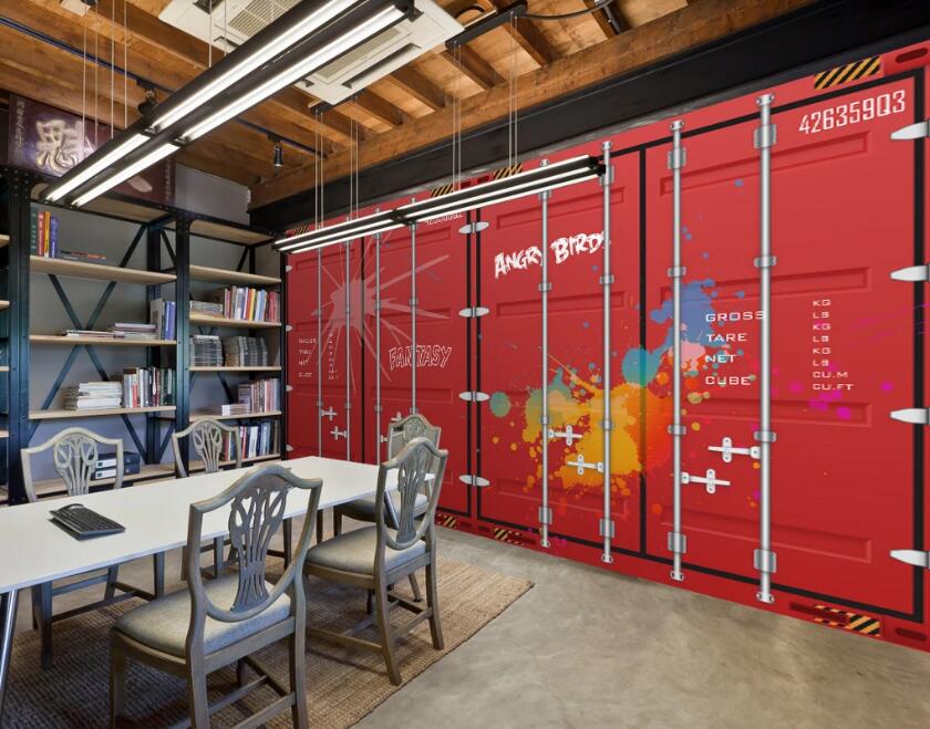 3D Red Wall Graffiti 507 Wall Murals