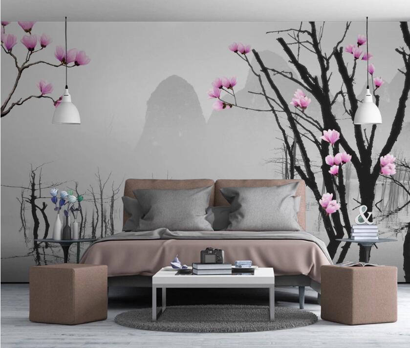3D Branch Flowers 506 Wall Murals