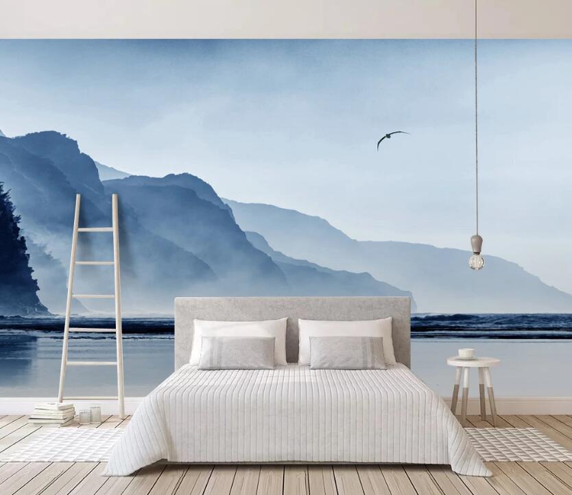 3D Misty Mountains 501 Wall Murals