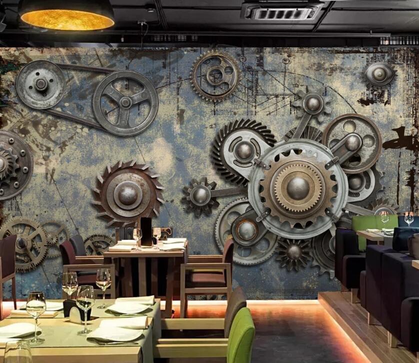 3D Retro Machinery 492 Wall Murals