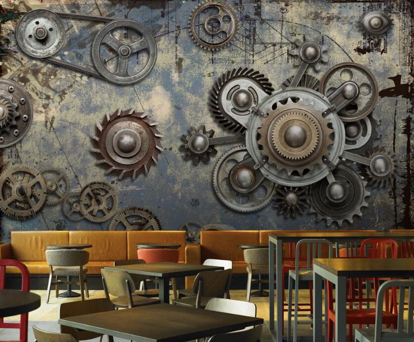 3D Retro Machinery 492 Wall Murals