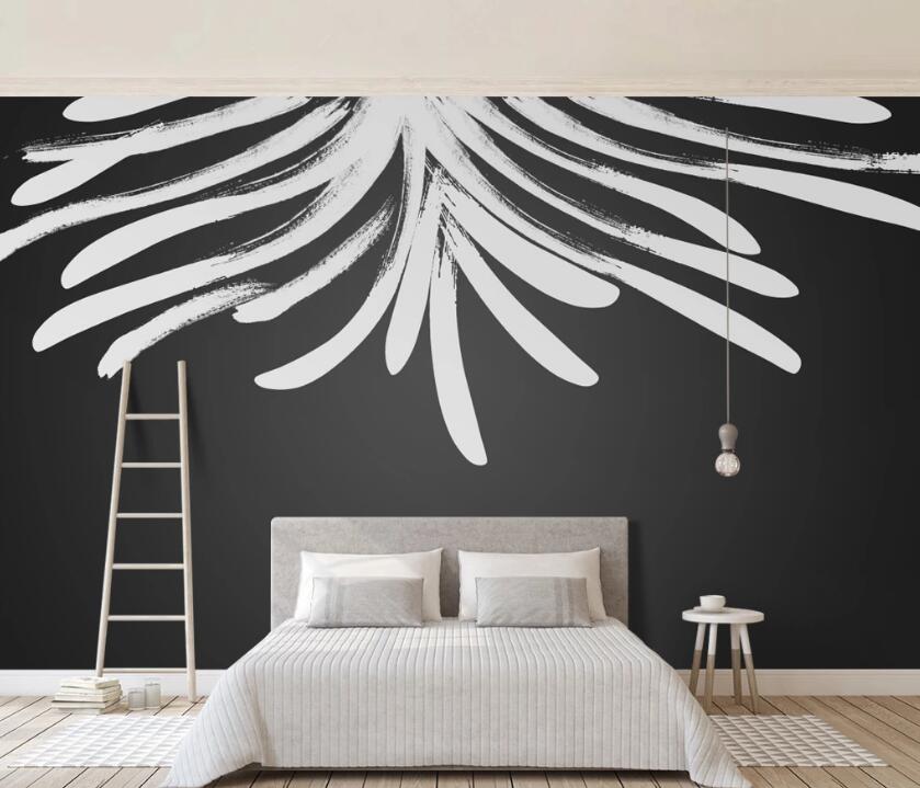 3D White Extension 488 Wall Murals