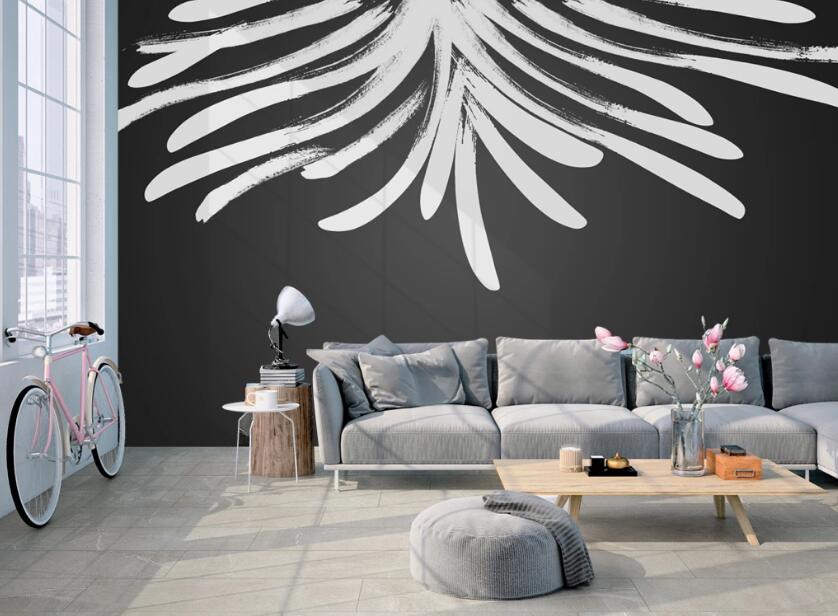3D White Extension 488 Wall Murals