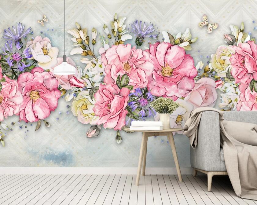 3D Gorgeous Flowers 462 Wall Murals