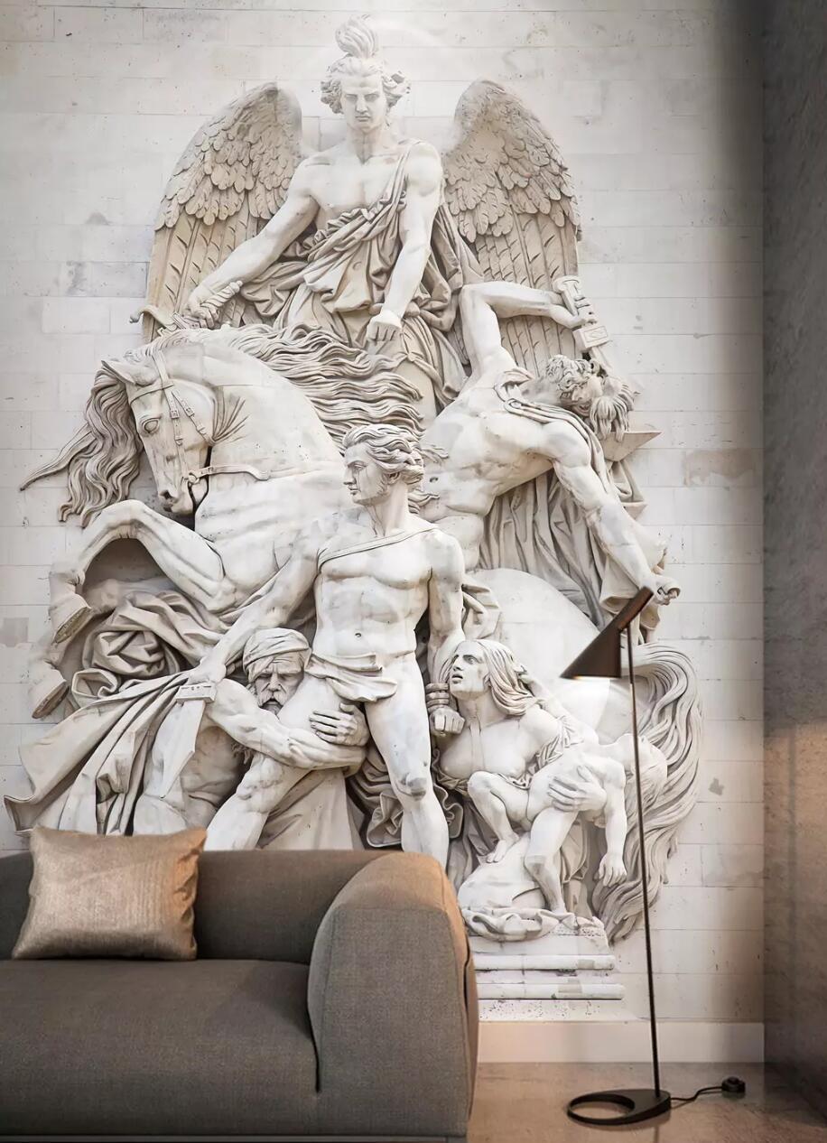 3D Horse Wings Man 021 Wallpaper AJ Wallpaper 