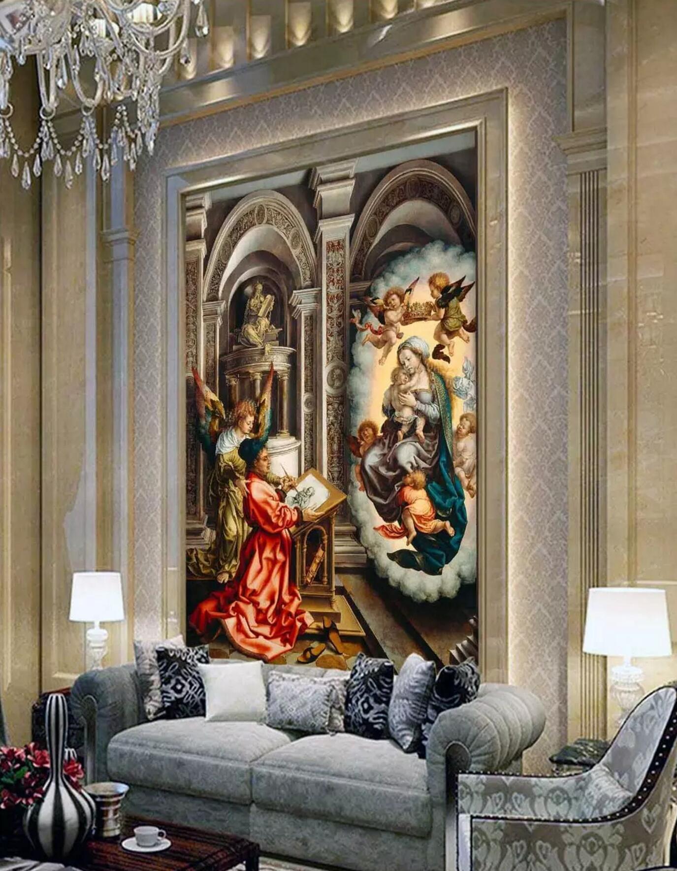 3D Book Reading 1504 Wall Murals