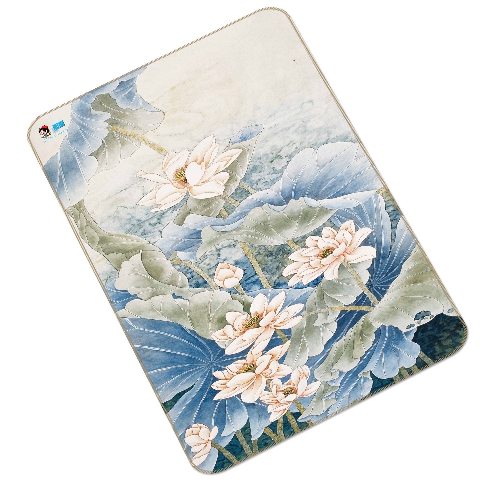 3D Lotus Flowers 140 Non Slip Rug Mat Mat AJ Creativity Home 