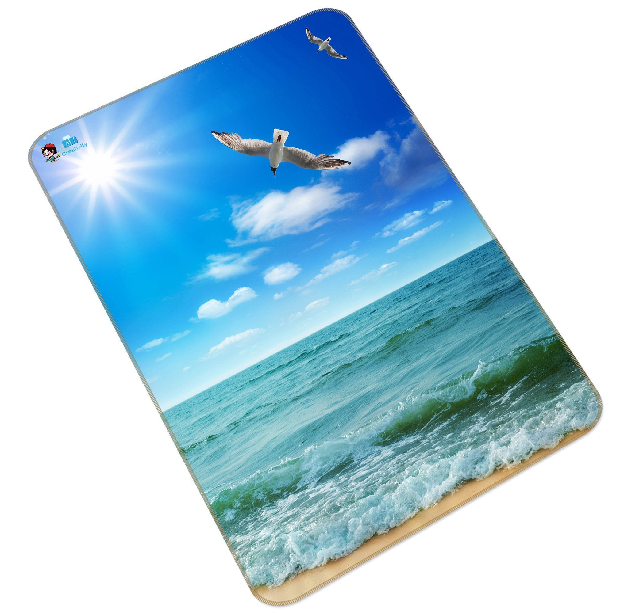 3D Blue Sea Seagulls 191 Non Slip Rug Mat Mat AJ Creativity Home 