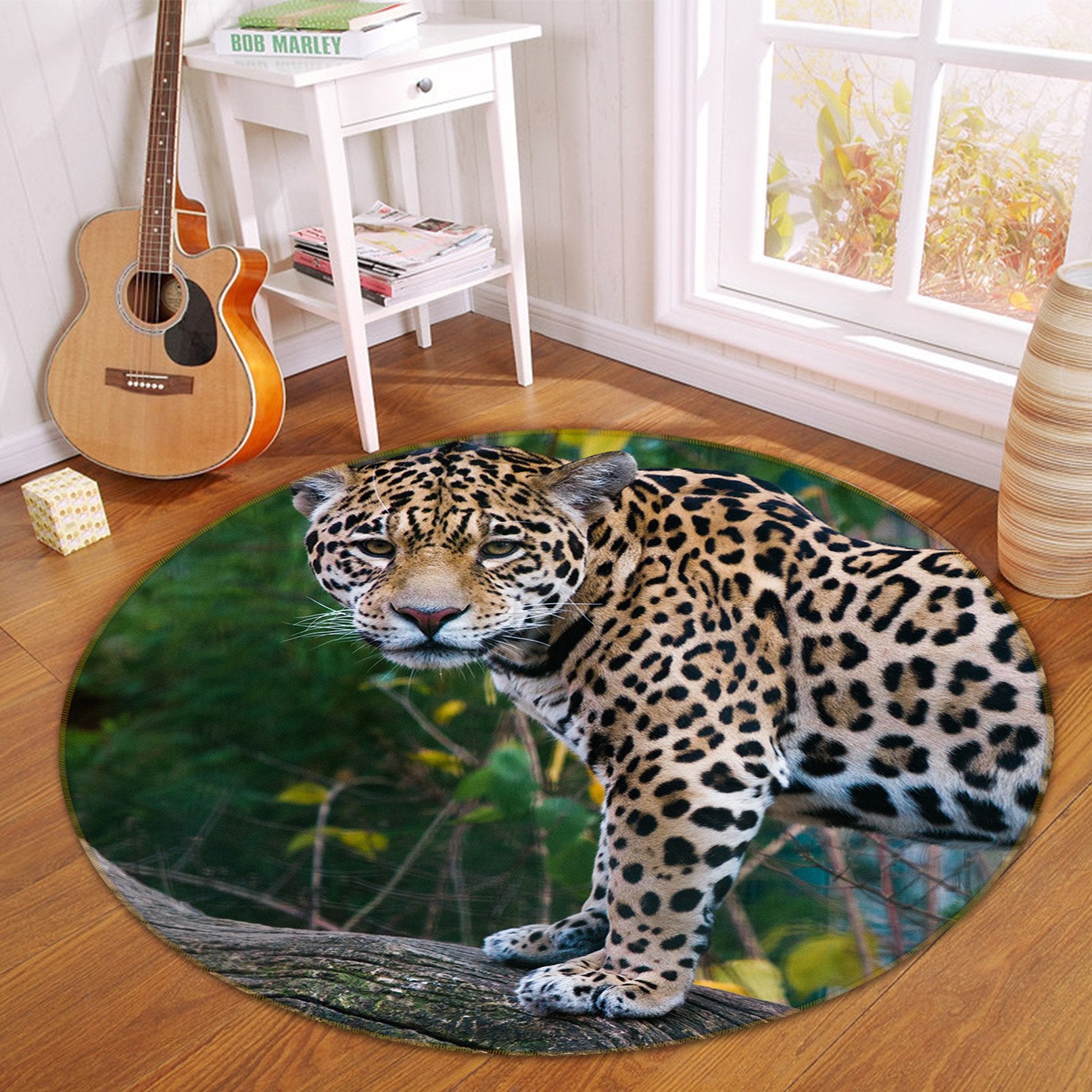 3D Twig Tiger 022 Animal Round Non Slip Rug Mat Mat AJ Creativity Home 