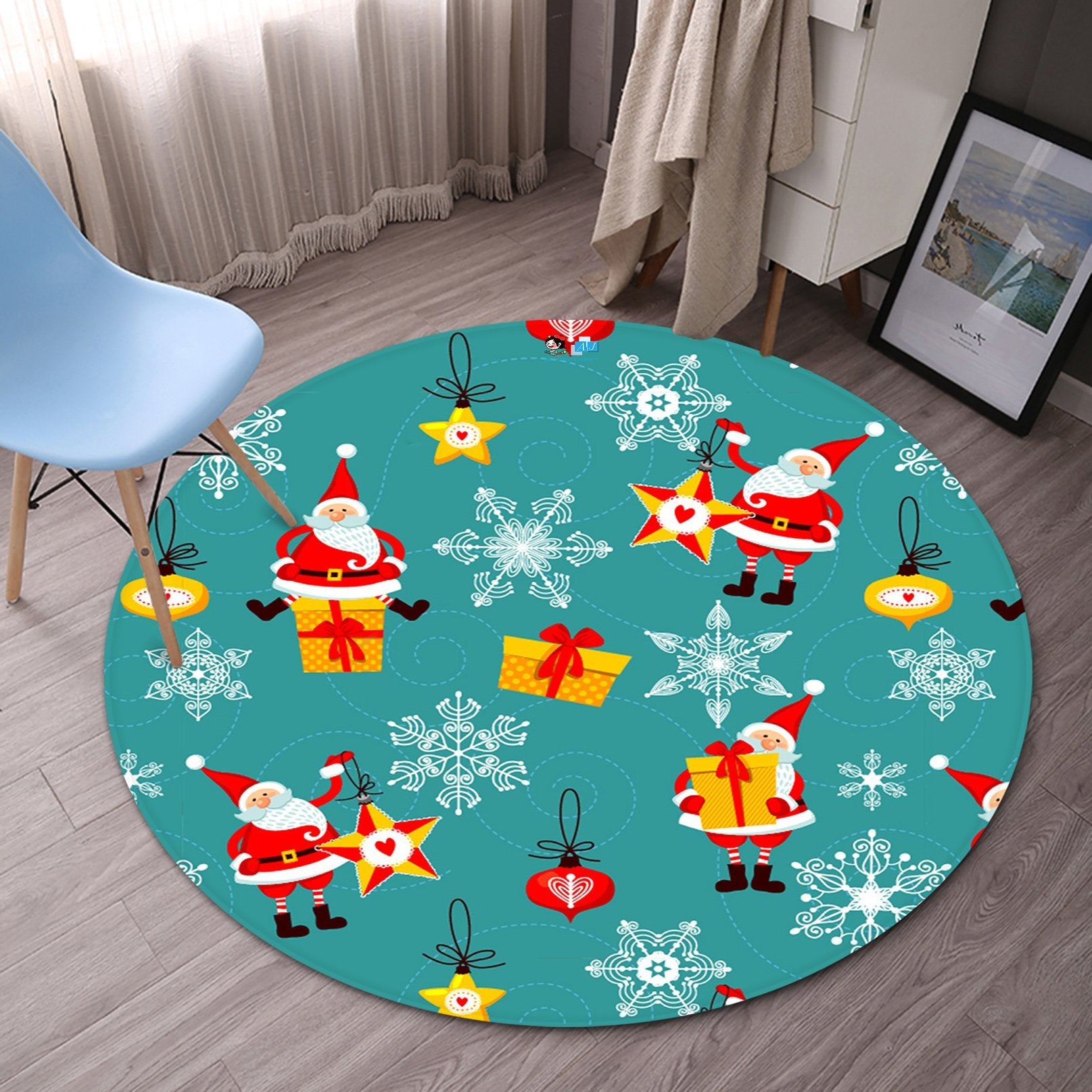 3D Cartoon Gift 094 Round Non Slip Rug Mat Mat AJ Creativity Home 