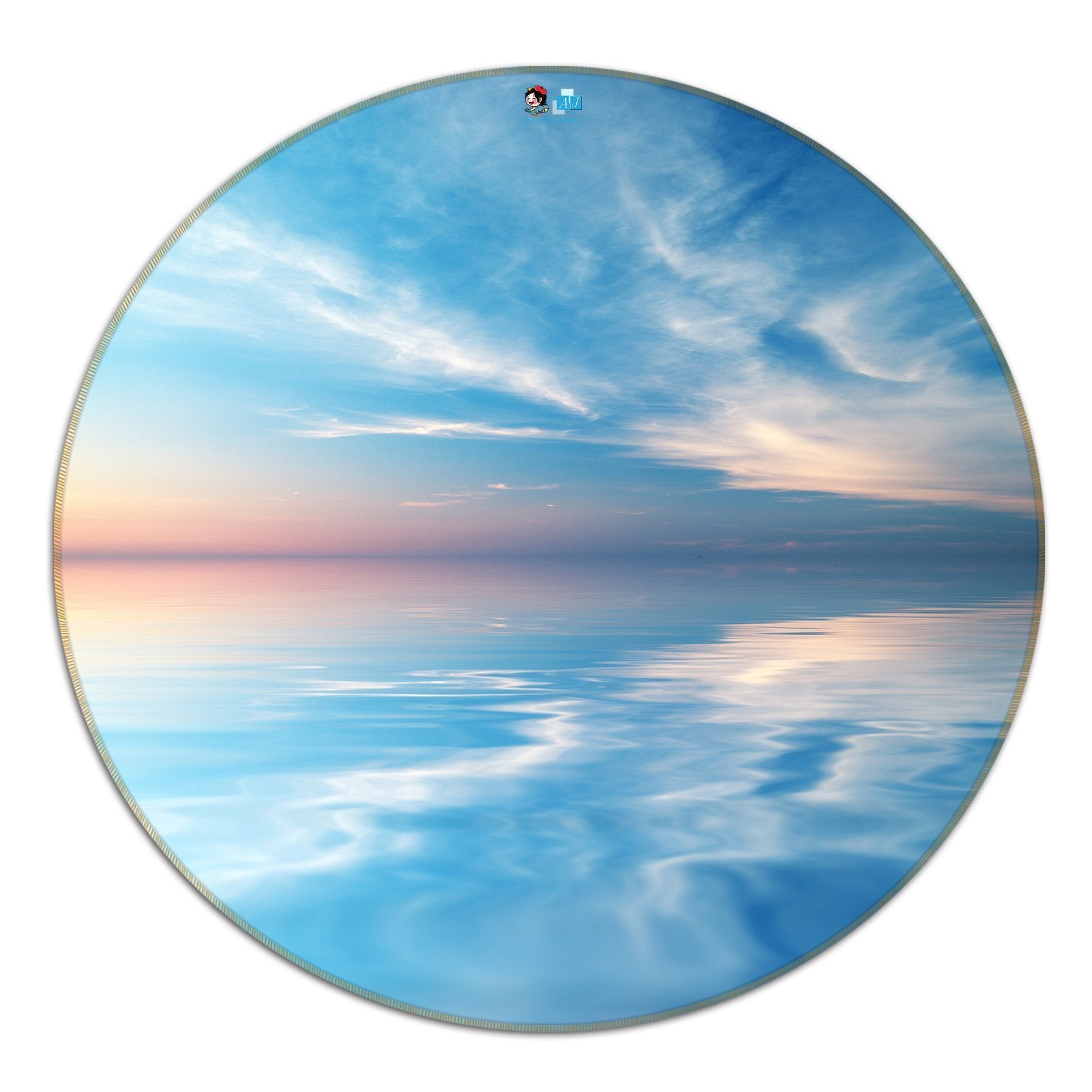 3D Boundless Blue Sea 121 Round Non Slip Rug Mat Mat AJ Creativity Home 