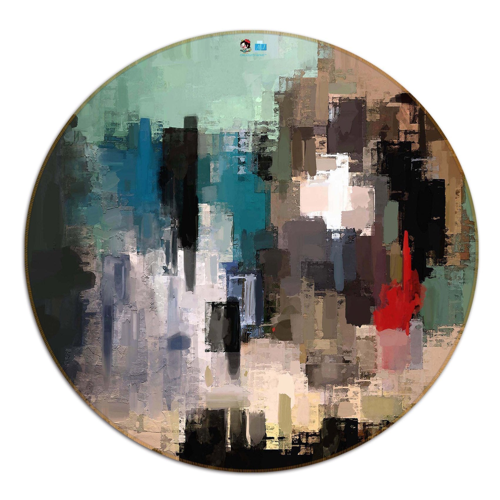 3D Abstract Painting 53 Round Non Slip Rug Mat Mat AJ Creativity Home 