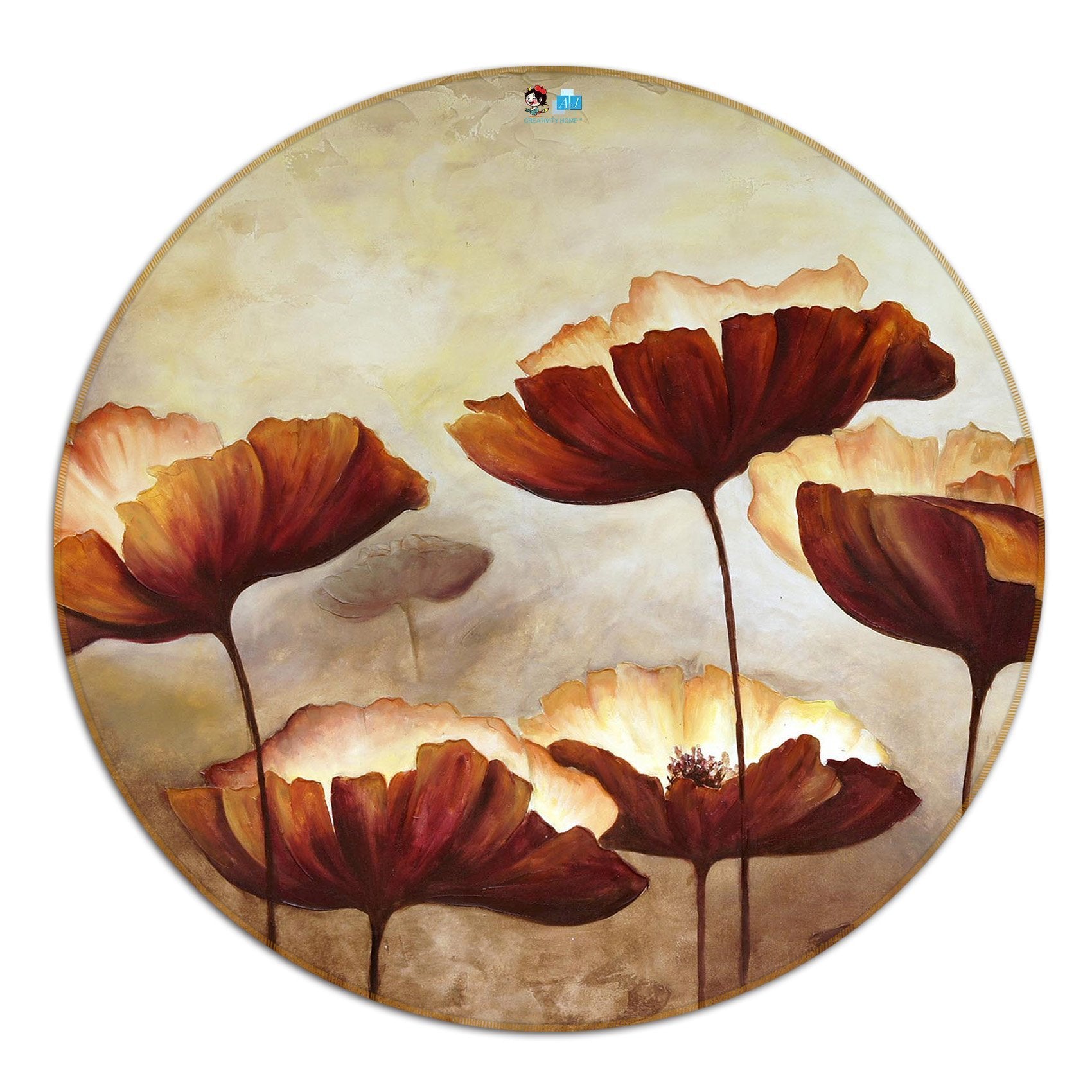 3D Flowers Painting 71 Round Non Slip Rug Mat Mat AJ Creativity Home 