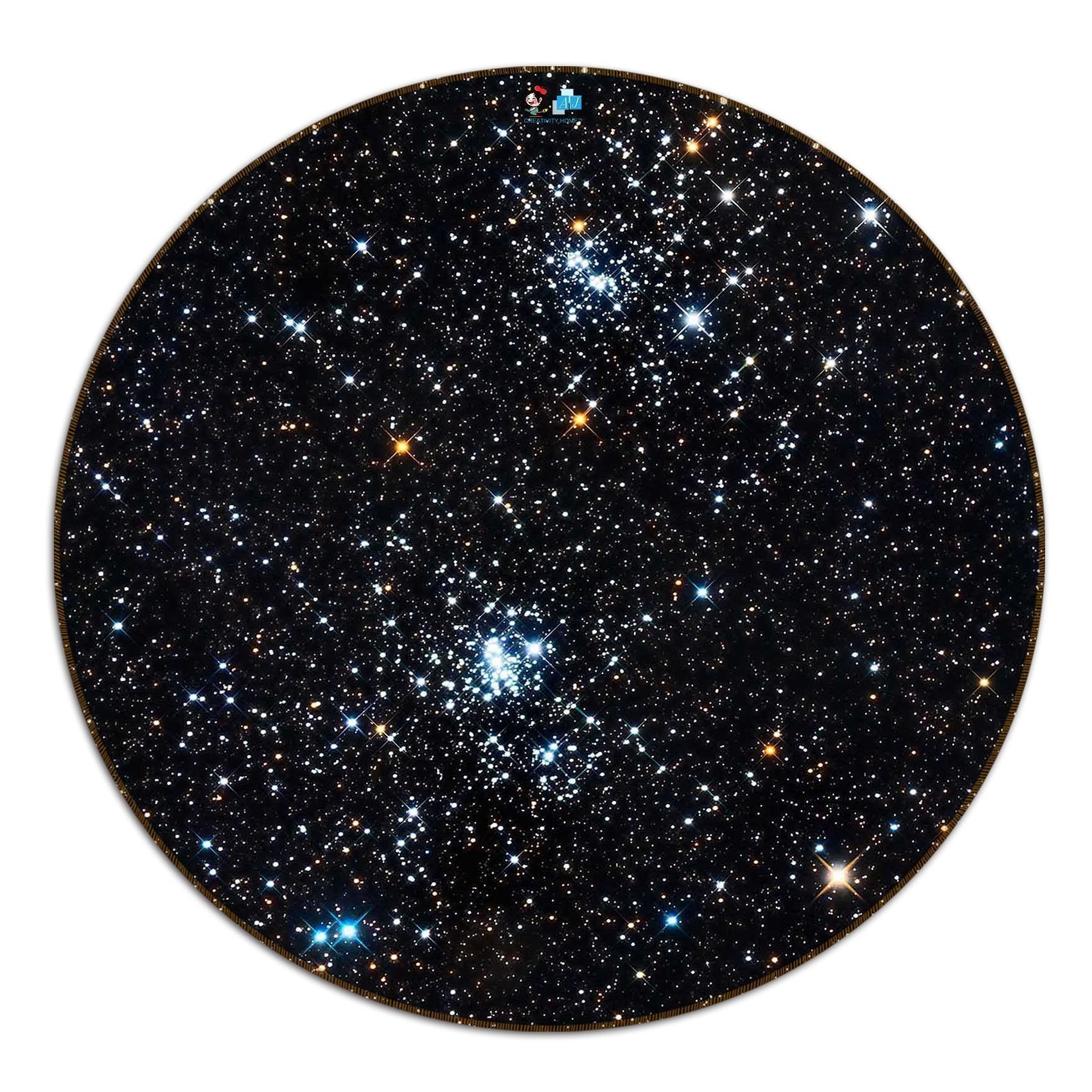 3D Sparkling Stars 113 Round Non Slip Rug Mat Mat AJ Creativity Home 