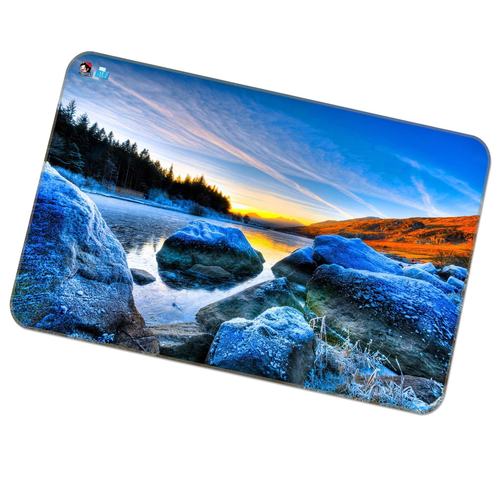 3D Sunset Lake 354 Non Slip Rug Mat Mat AJ Creativity Home 