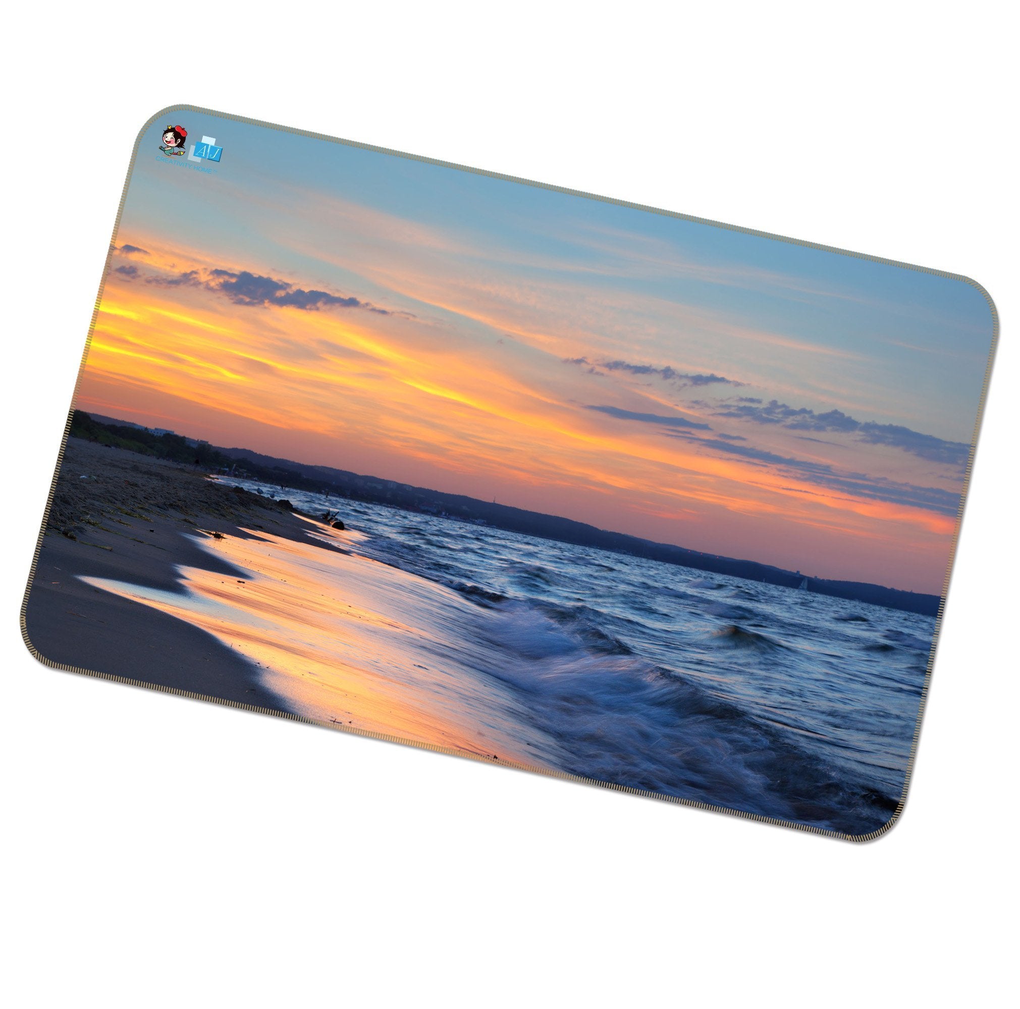 3D Dusk Beach 284 Non Slip Rug Mat Mat AJ Creativity Home 
