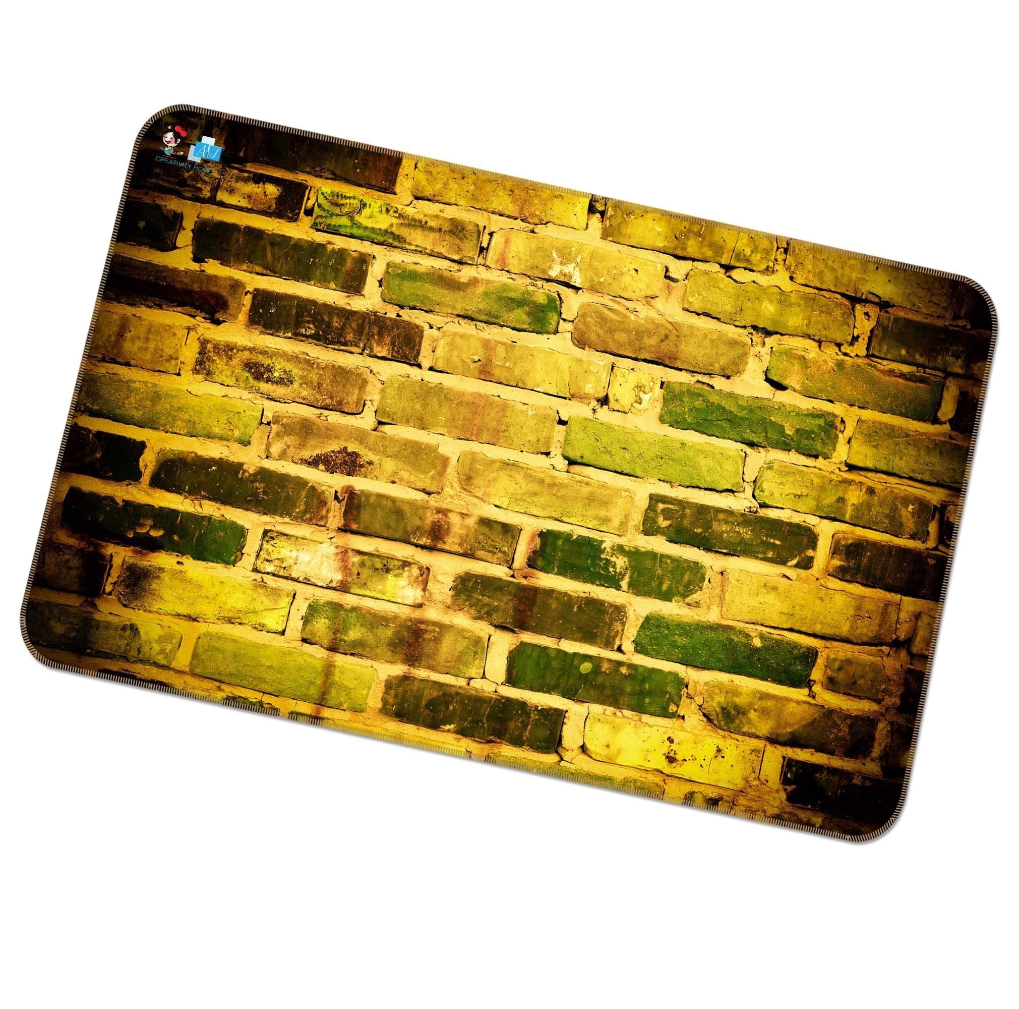 3D Yellow Brick Wall 476 Non Slip Rug Mat Mat AJ Creativity Home 