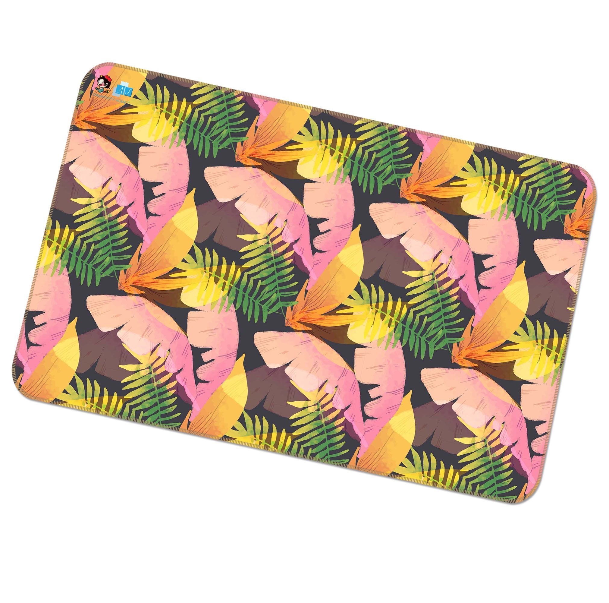 3D Plant Leaf Powder 019 Non Slip Rug Mat Mat AJ Creativity Home 