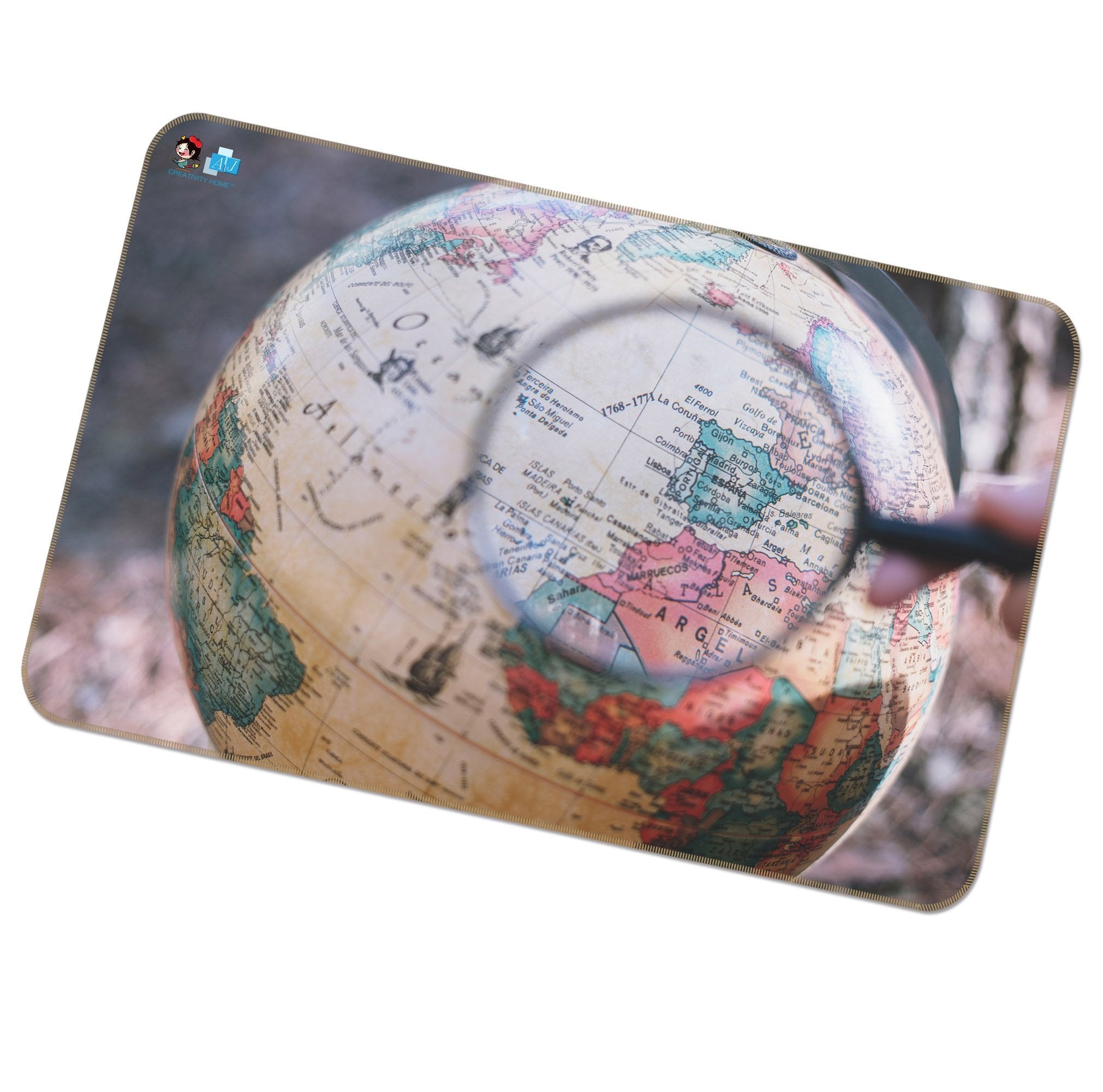 3D Globe Magnifier 210 Non Slip Rug Mat Mat AJ Creativity Home 
