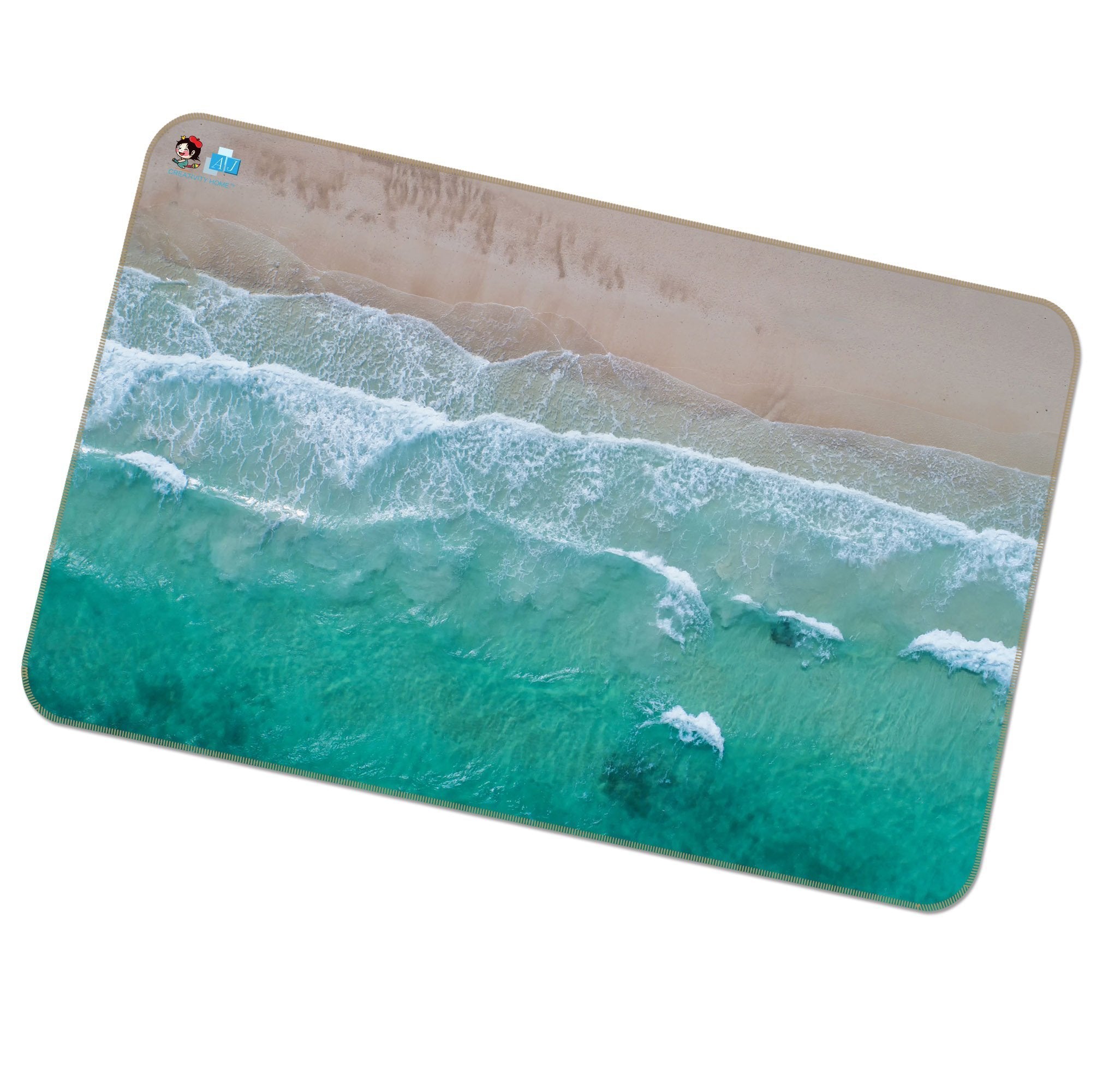 3D Surging Sea 105 Non Slip Rug Mat Mat AJ Creativity Home 