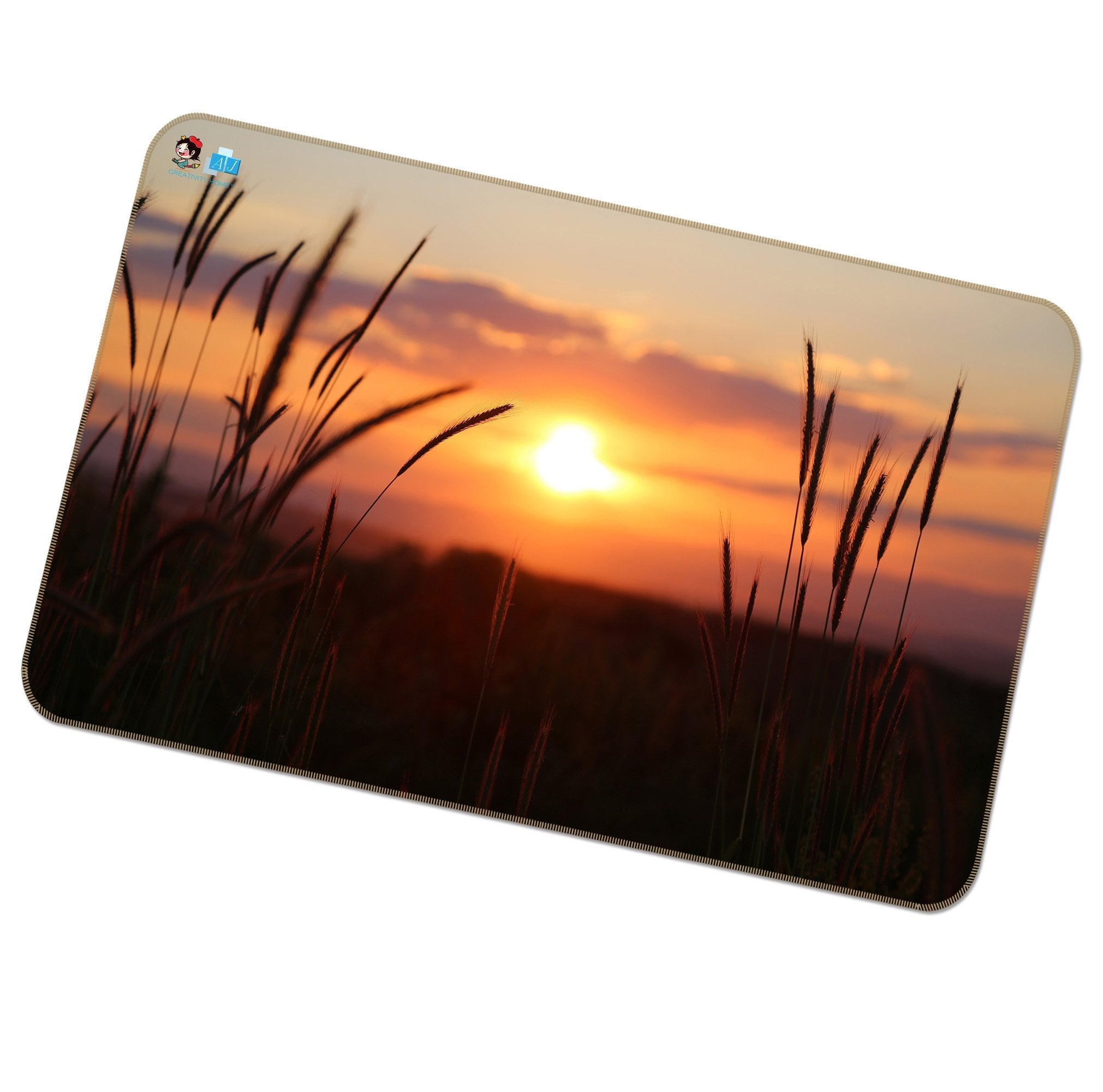 3D Sunset Grass 148 Non Slip Rug Mat Mat AJ Creativity Home 