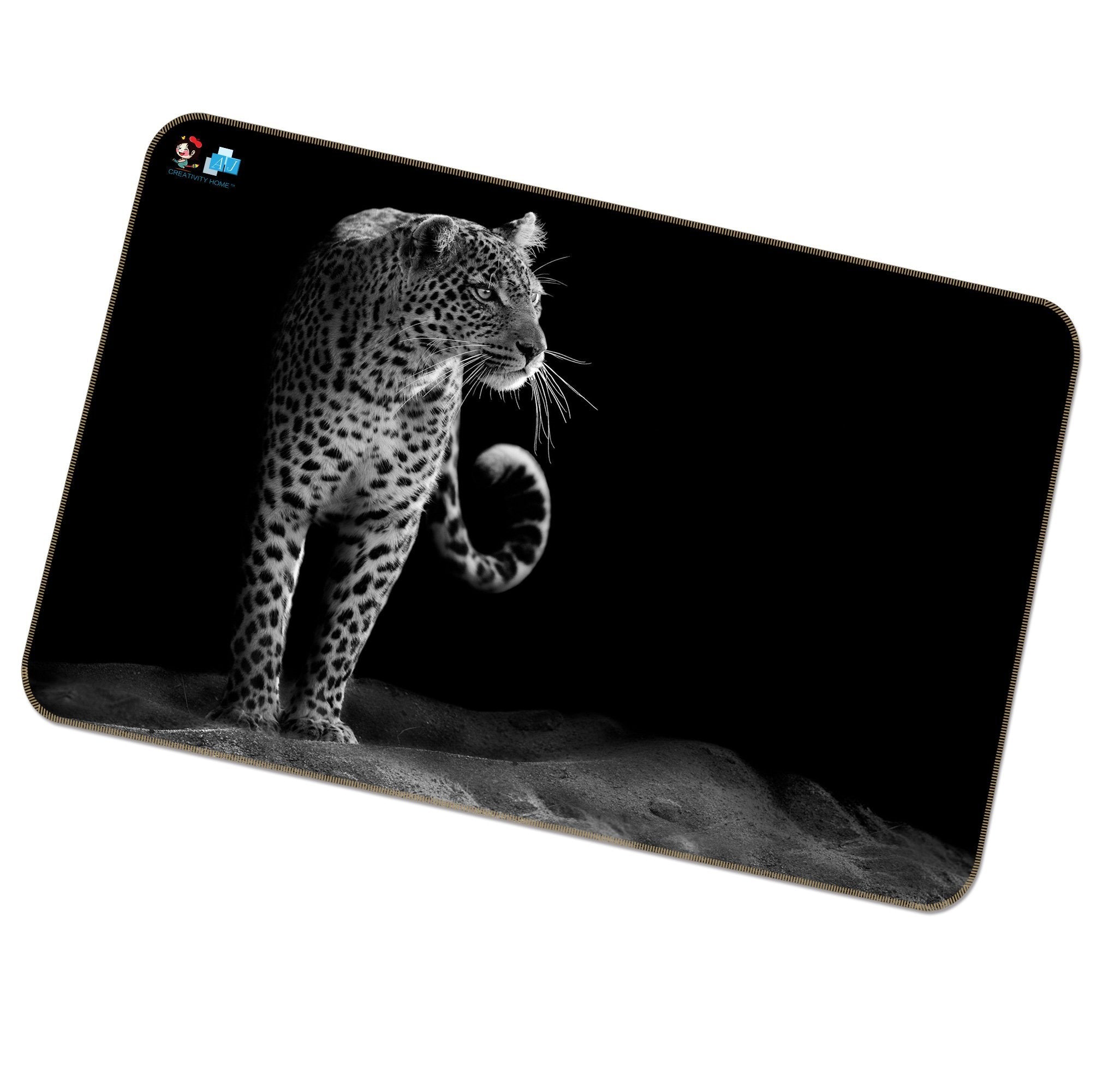 3D Leopard Gaze 061 Non Slip Rug Mat Mat AJ Creativity Home 