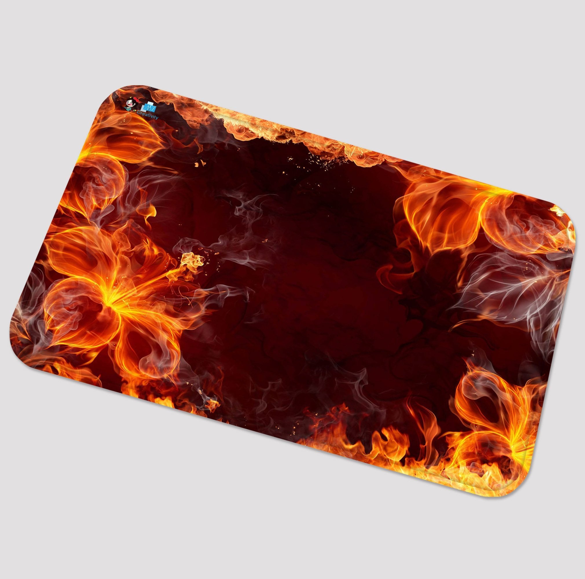 3D Flame Flowers 42 Non Slip Rug Mat Mat AJ Creativity Home 