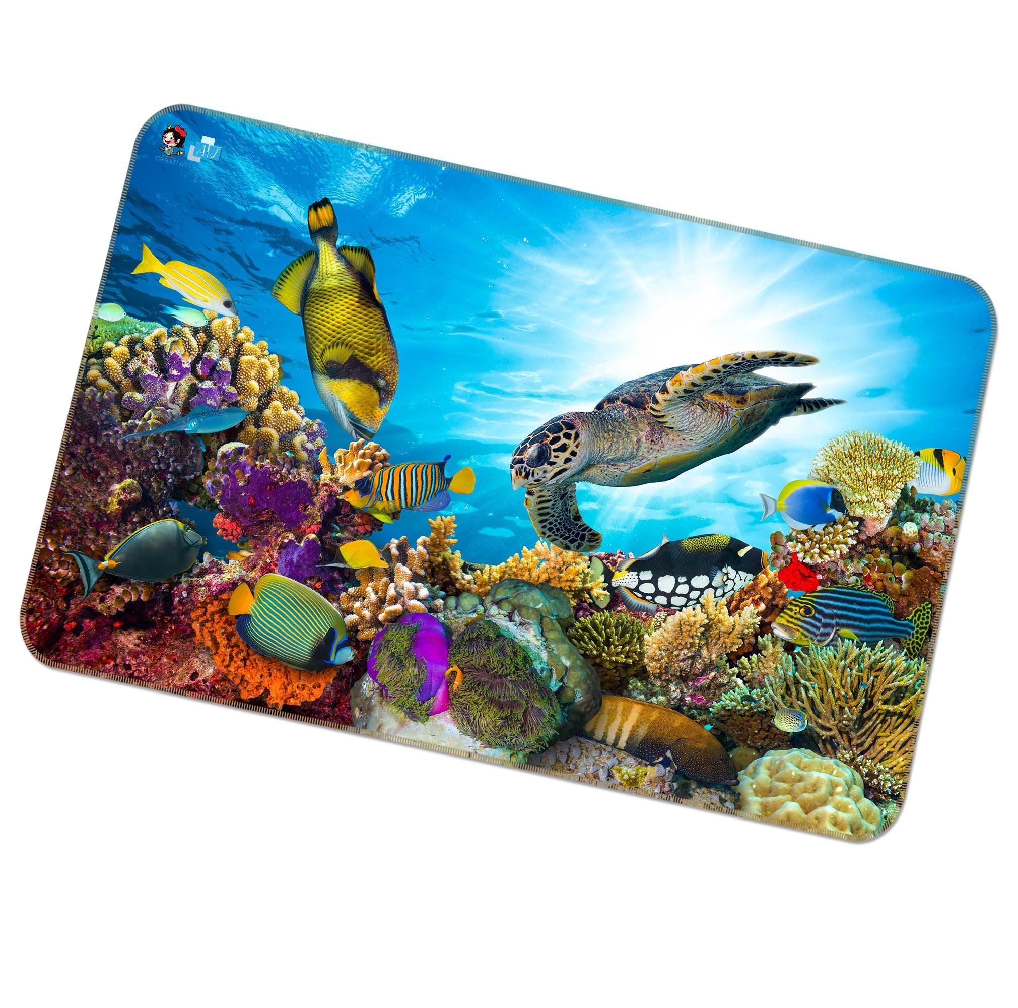 3D Turtle Coral 362 Non Slip Rug Mat Mat AJ Creativity Home 