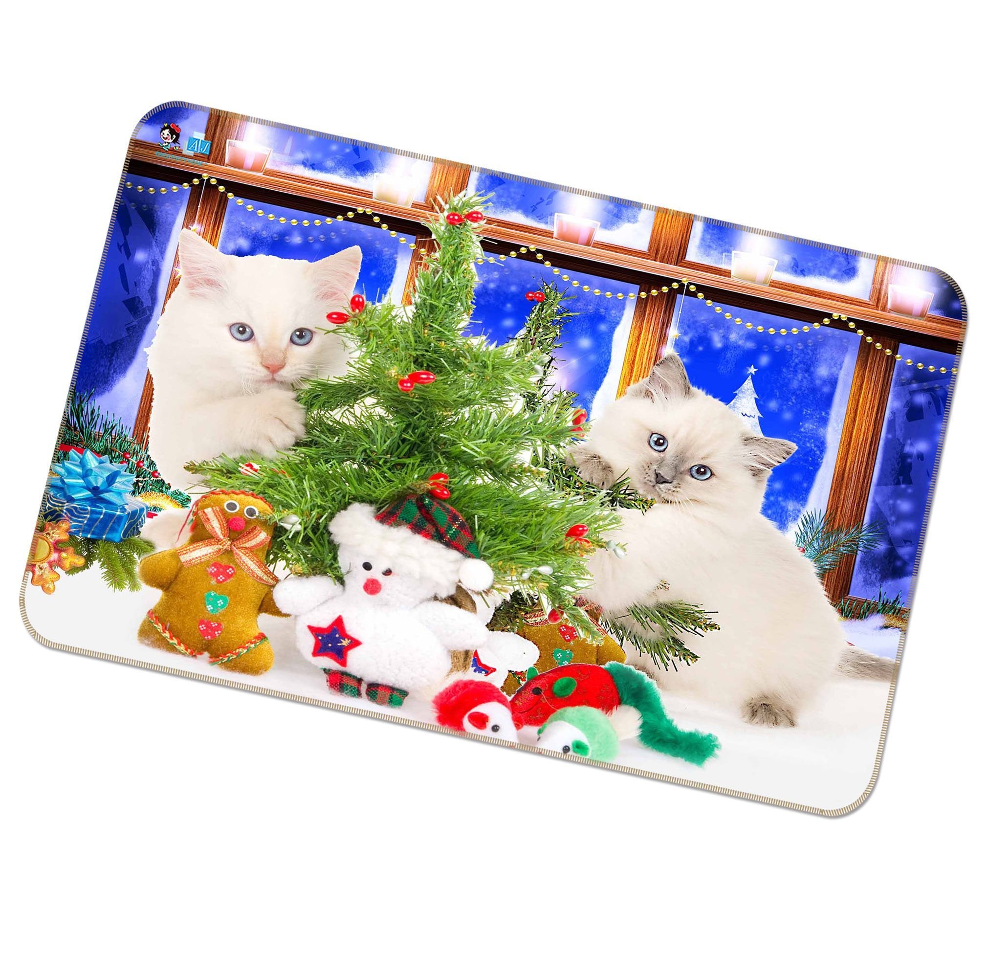 3D Clever Cats 254 Non Slip Rug Mat Mat AJ Creativity Home 