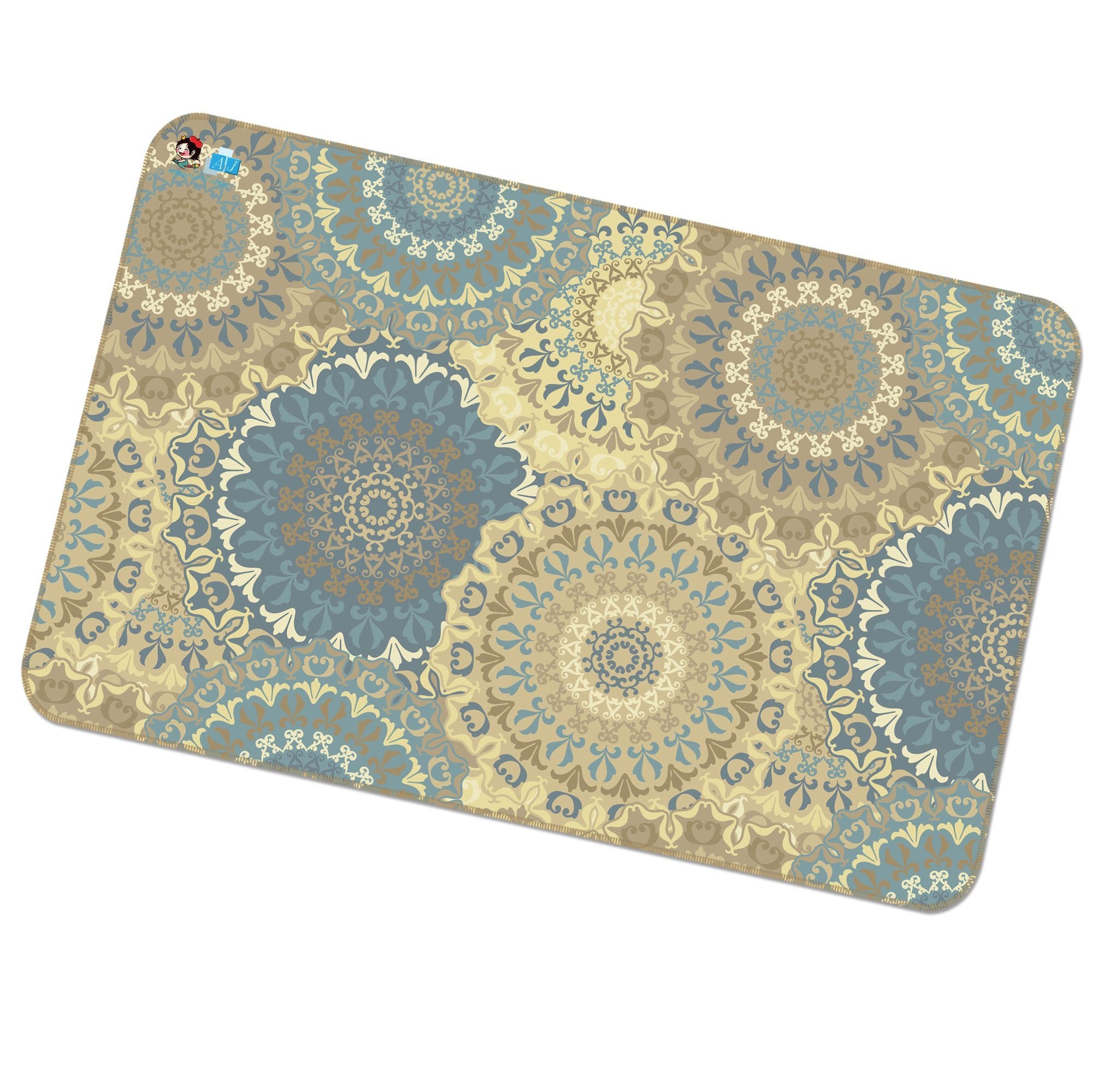 3D Flower Wheel Pattern 092 Non Slip Rug Mat Mat AJ Creativity Home 