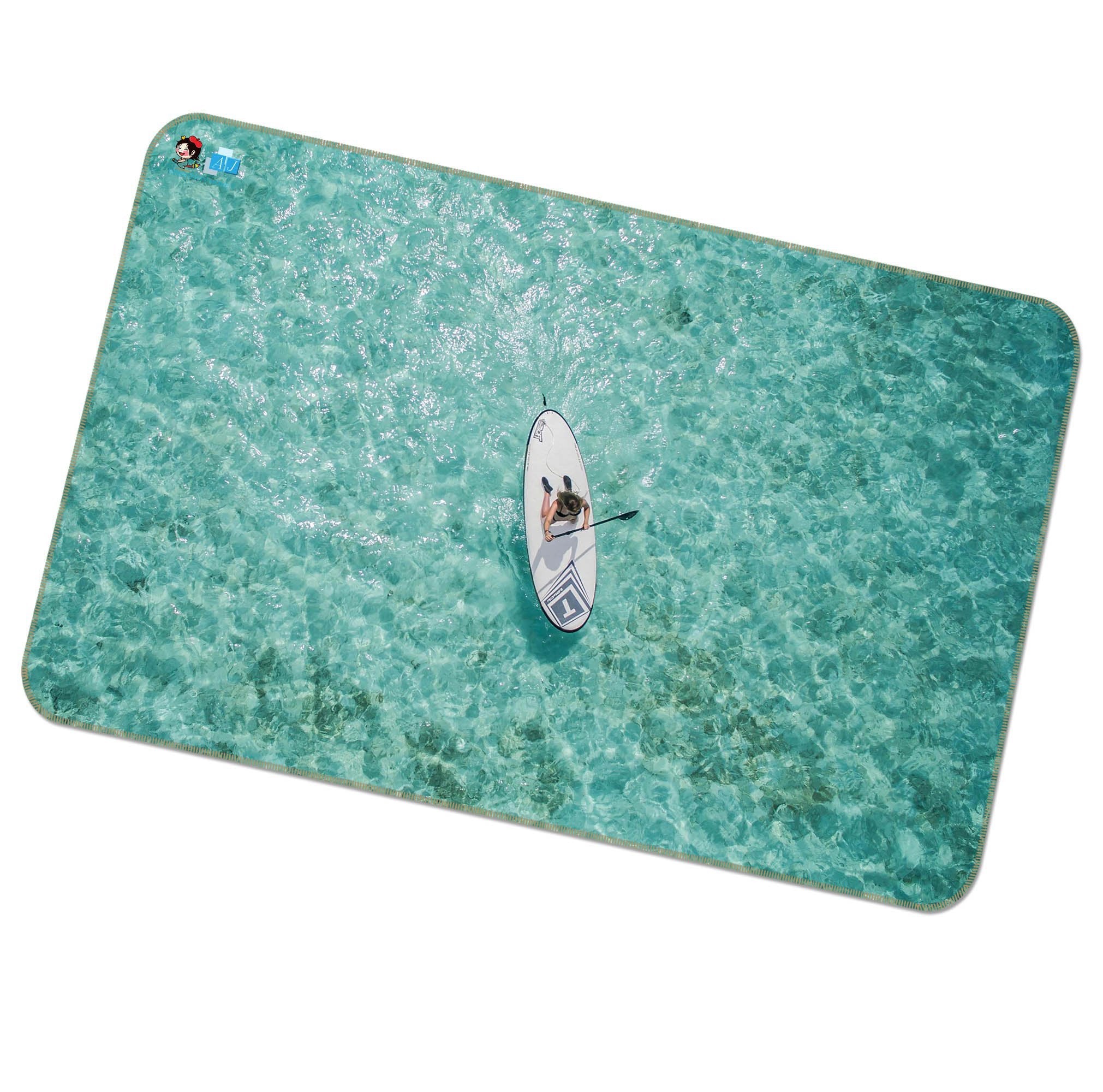 3D Sea Boat 220 Non Slip Rug Mat Mat AJ Creativity Home 