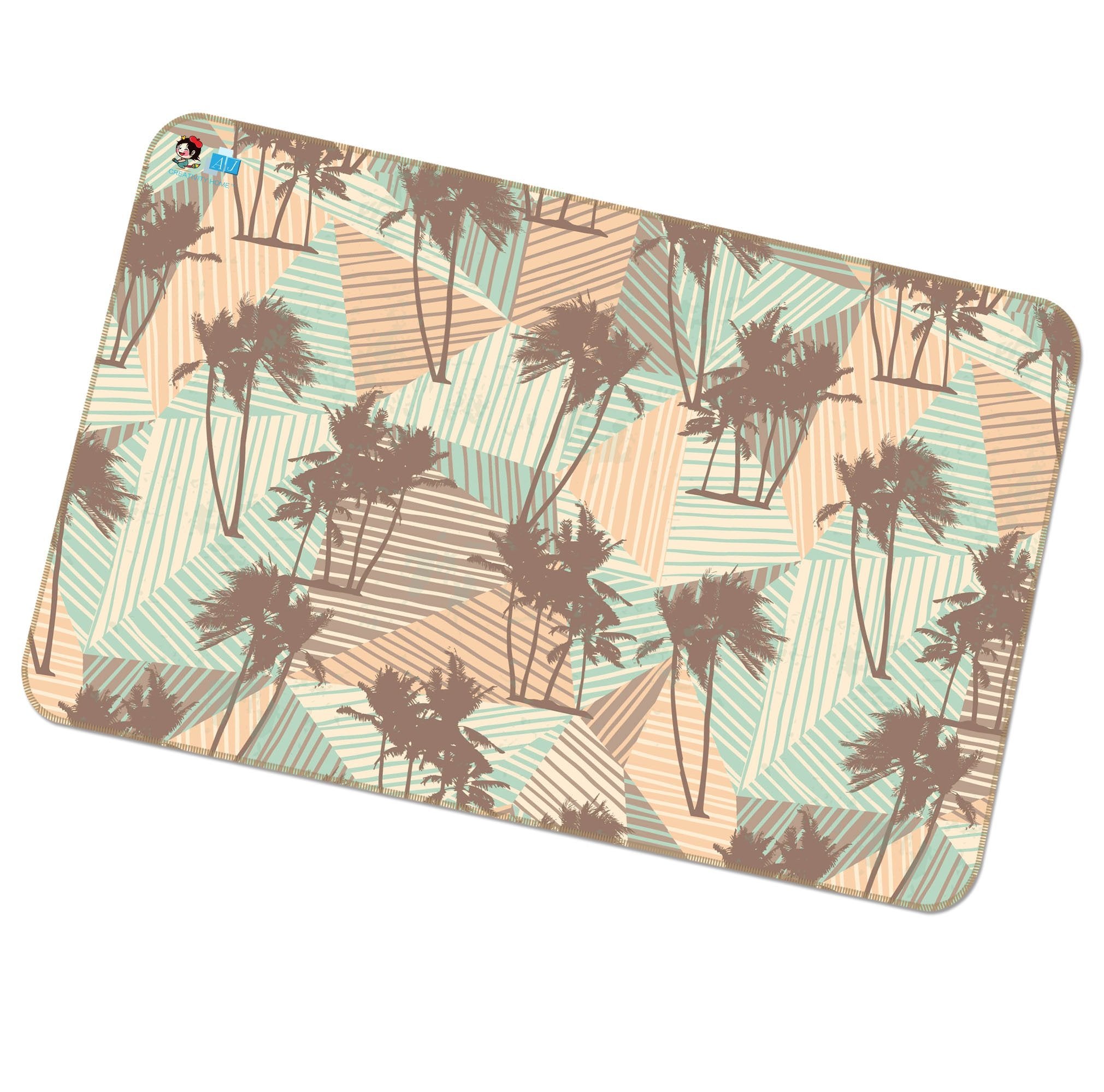 3D Coconut Tree Pattern 140 Non Slip Rug Mat Mat AJ Creativity Home 
