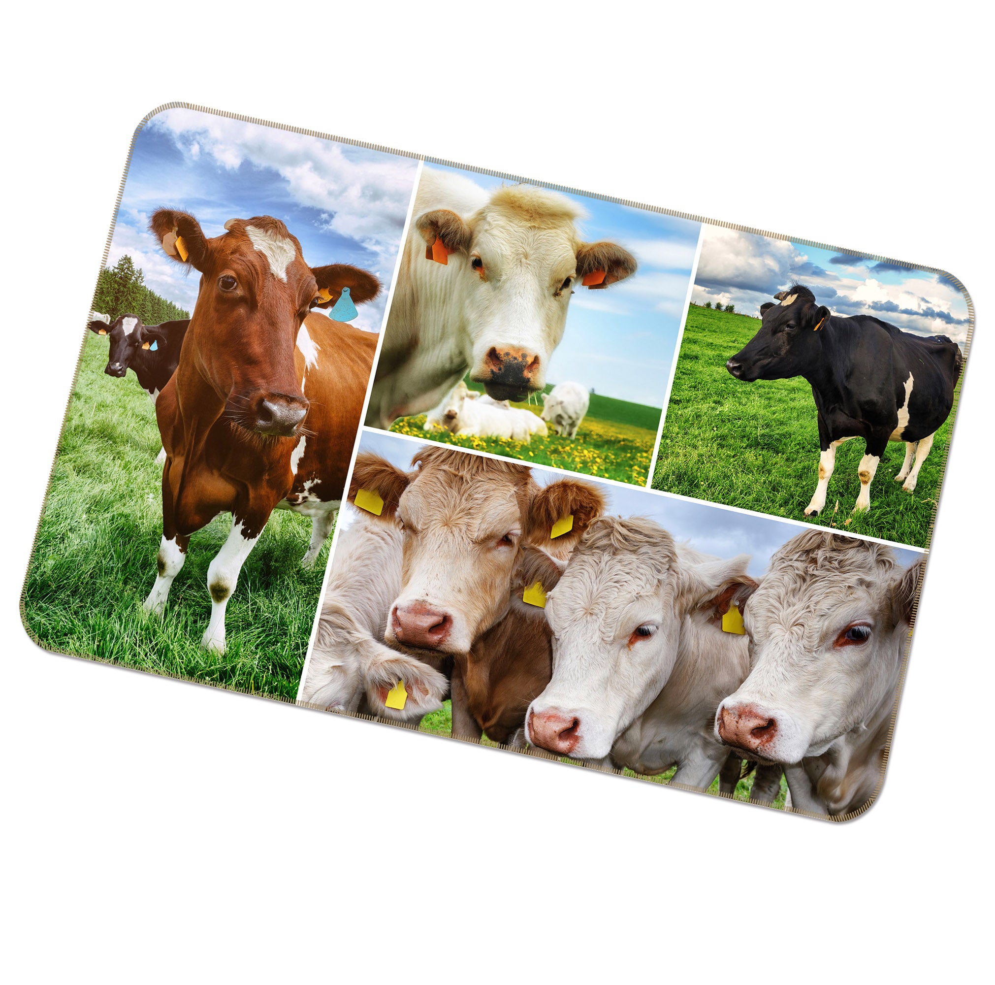 3D White Cow 032 Animal Non Slip Rug Mat