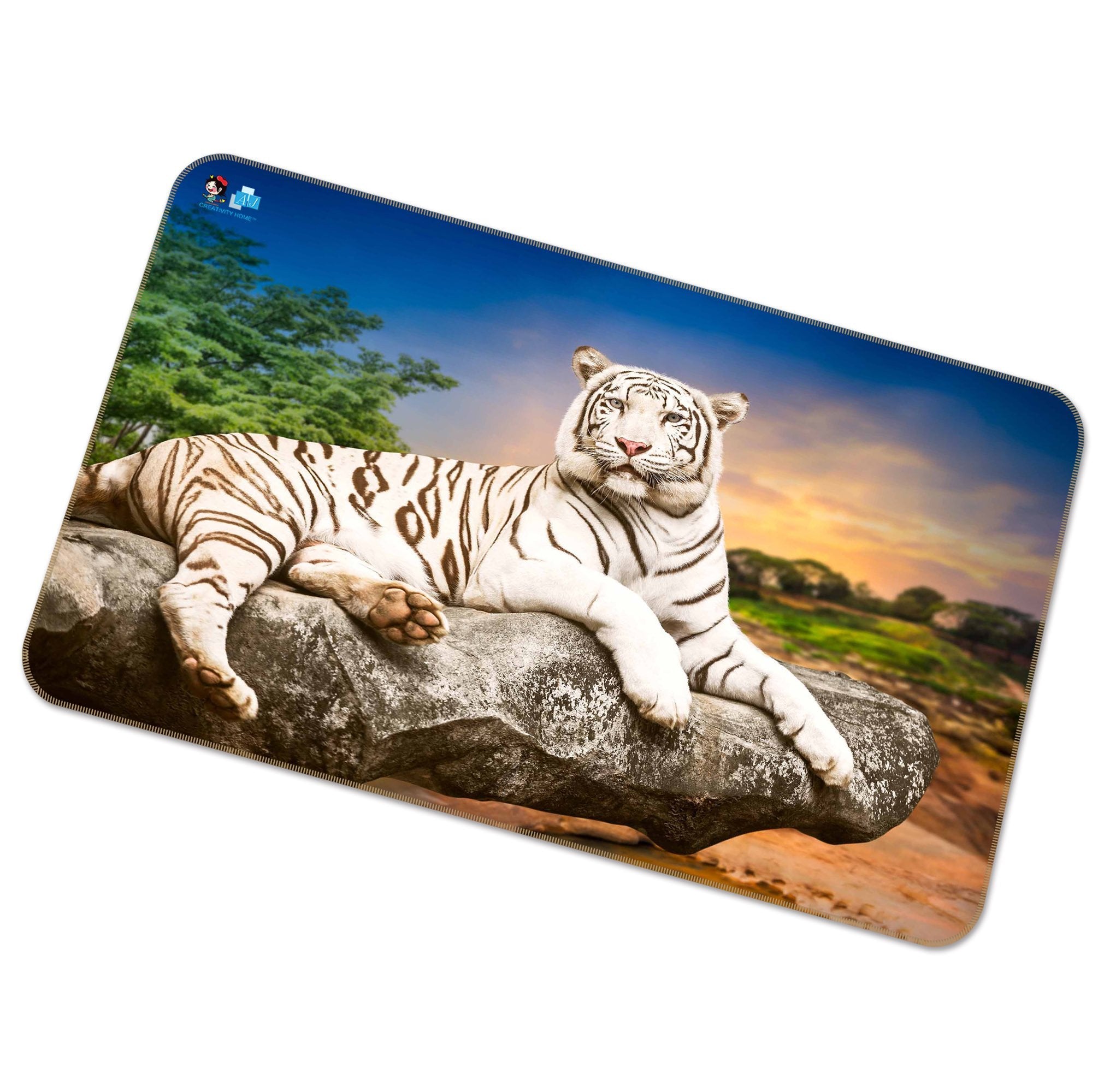 3D Stone Tiger 283 Non Slip Rug Mat Mat AJ Creativity Home 