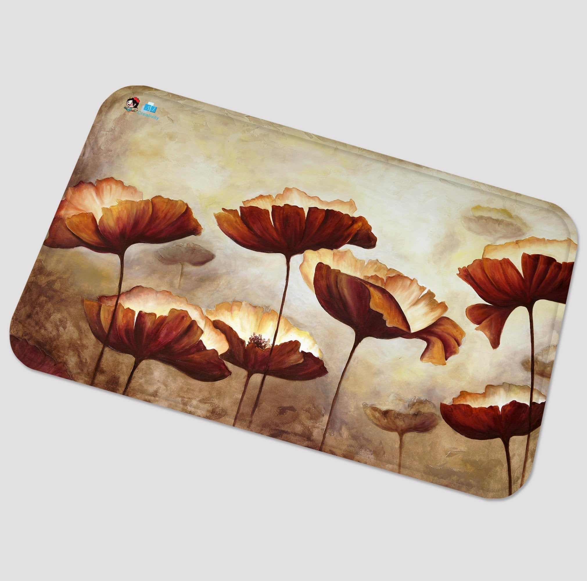 3D Metal Flowers 94 Non Slip Rug Mat Mat AJ Creativity Home 