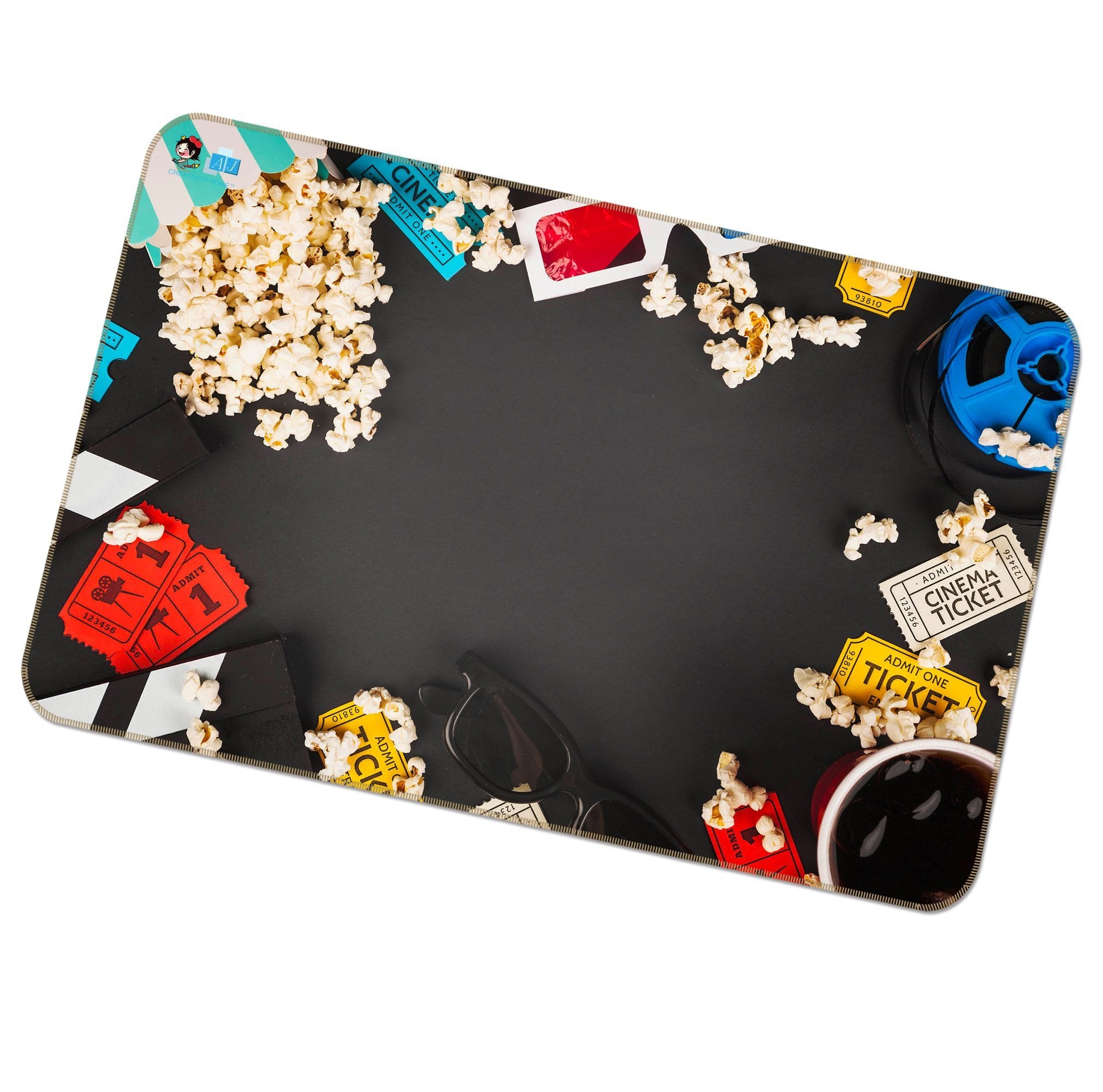 3D Popcorn Glasses 196 Non Slip Rug Mat Mat AJ Creativity Home 