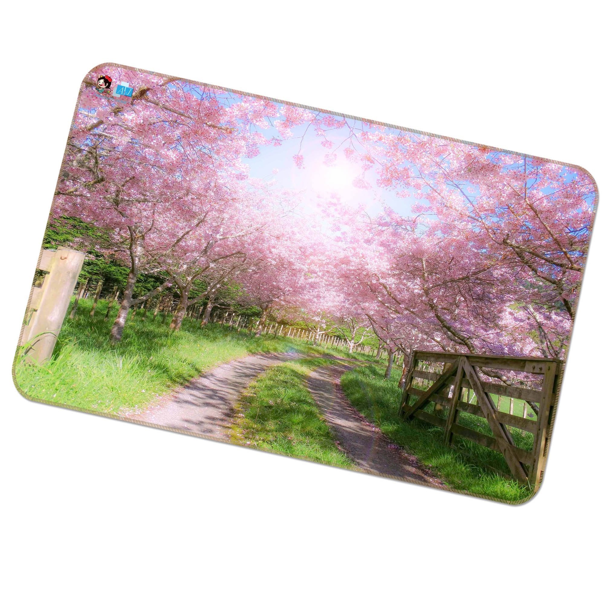3D Cherry Blossoms Tree 525 Non Slip Rug Mat Mat AJ Creativity Home 