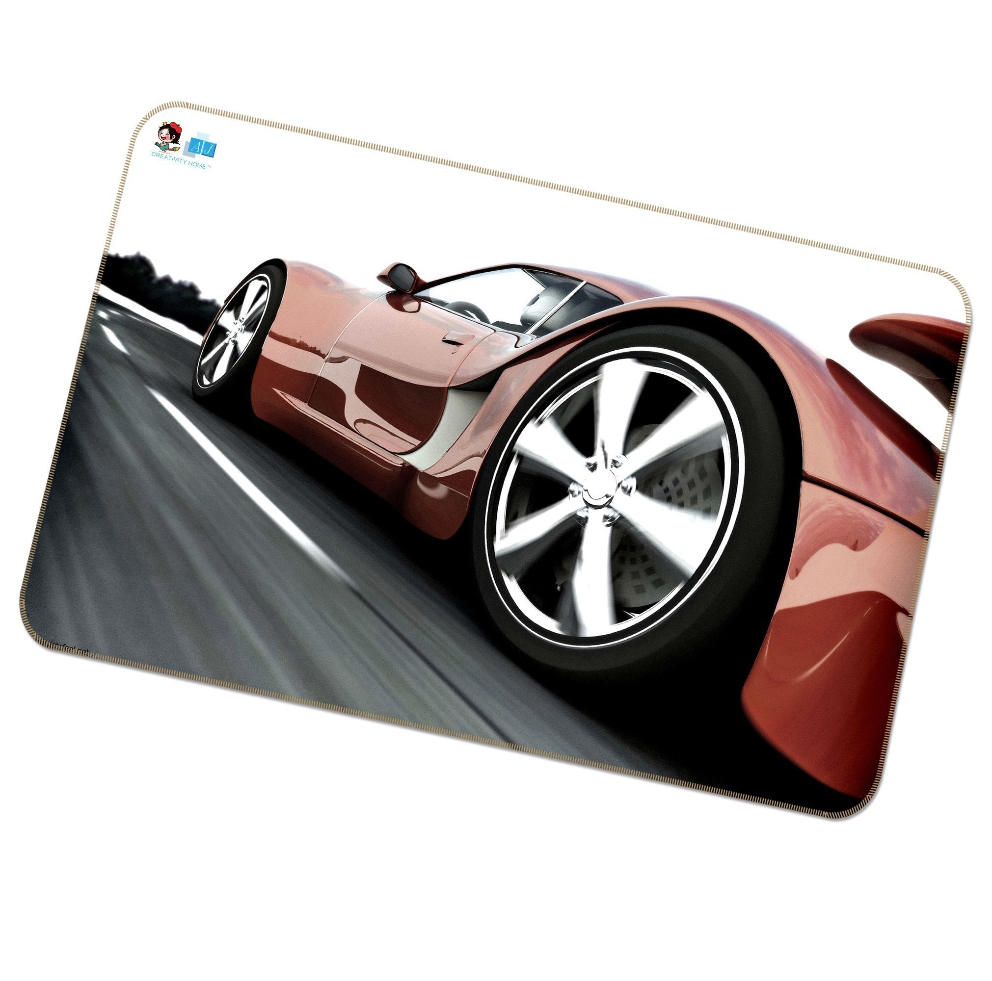 3D Red Car 192 Non Slip Rug Mat Mat AJ Creativity Home 