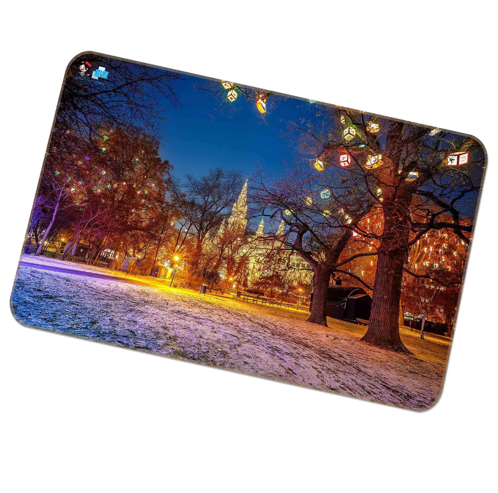 3D Tree Light 416 Non Slip Rug Mat Mat AJ Creativity Home 