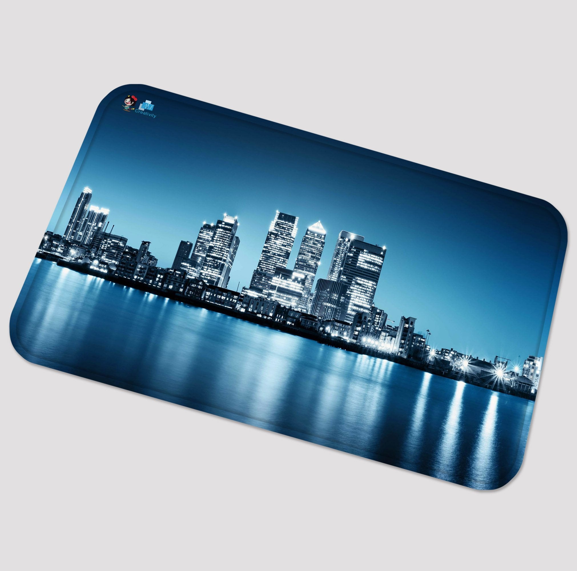 3D Shiny City 74 Non Slip Rug Mat Mat AJ Creativity Home 