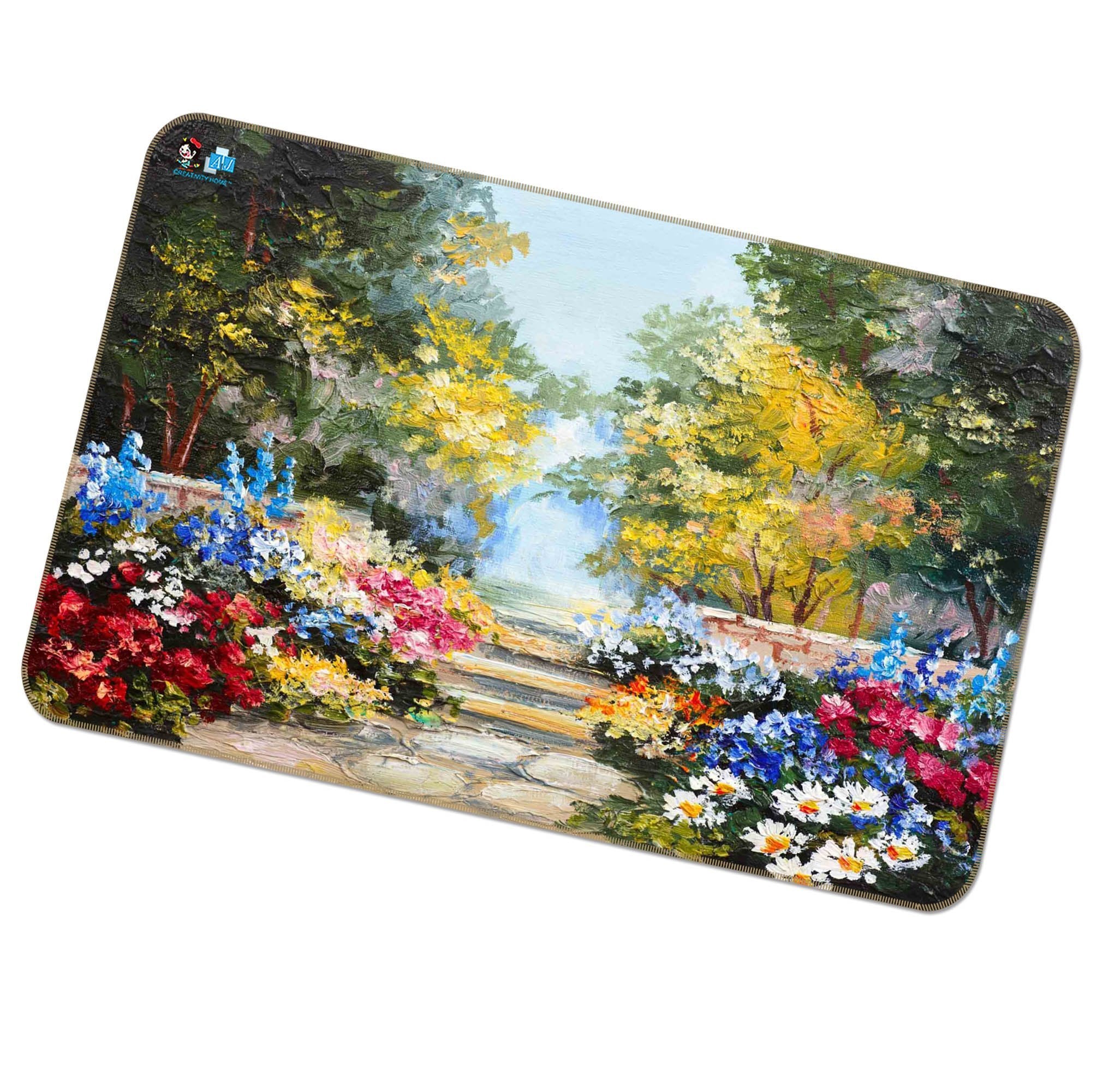 3D Oil Painting Garden 165 Non Slip Rug Mat Mat AJ Creativity Home 